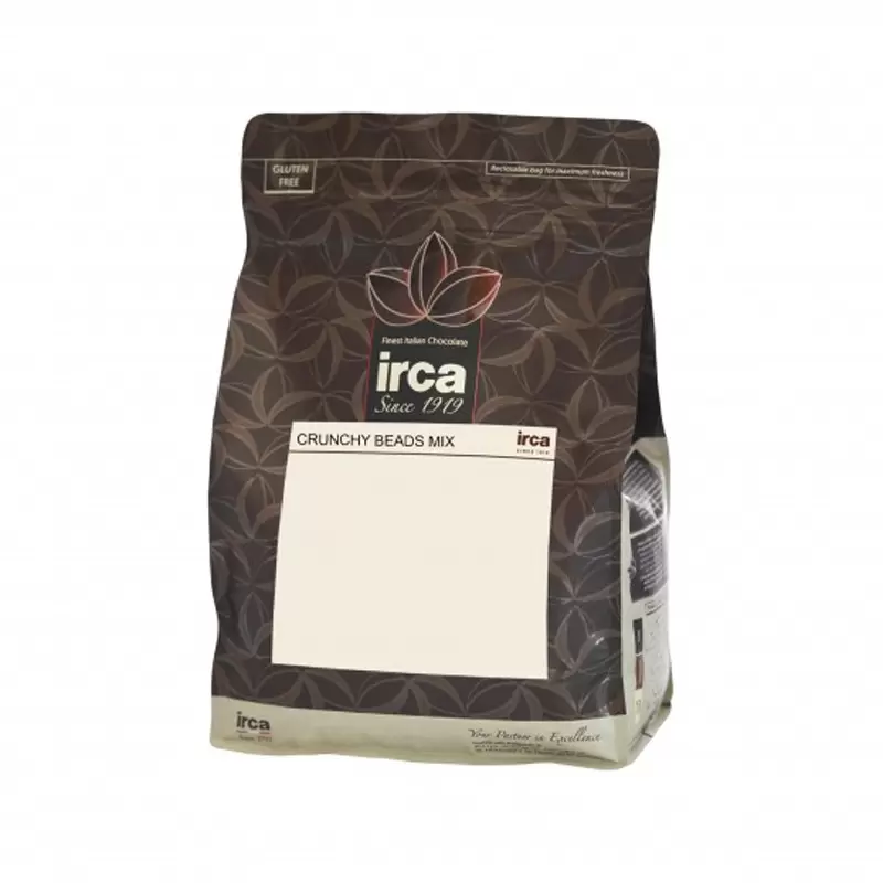Irca Dark Chocolate Crunchy Pearls Beads Dark - 8 kg Irca Dark Chocolate Crunchy Pearls Beads Dark - 8 kg