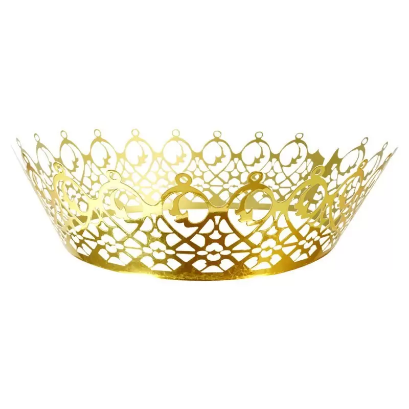 Galette des Rois King's Cake Crowns - Gold Lace - Pack of 100 Galette des Rois King's Cake Crowns - Gold Lace - Pack of 100