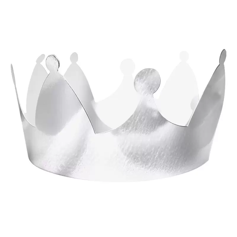 Galette des Rois King's Cake Crowns - Baladin Silver - Pack of 100 Galette des Rois King's Cake Crowns - Baladin Silver - Pack of 100