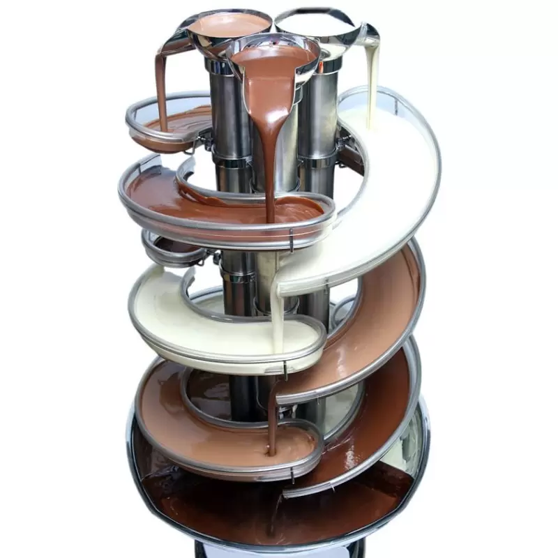 Trifecta Clear Triple Chocolate Fountain – 46” – International 220V