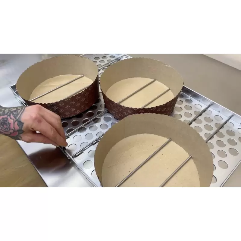 Girapanettoni Aluminum Panettone Baking Tray with Pin Locking Clamps - 40cm x 60cm Girapanettoni Aluminum Panettone Baking Tray with Pin Locking Clamps - 40cm x 60cm