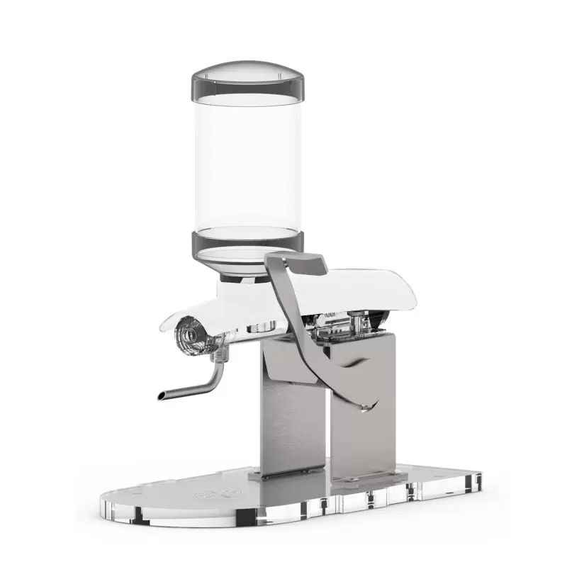 Stainless Steel Base Jam or Custard Dispenser - Classic Inox - - Classic Inox - 1kg Container - White Cover with Clear Base Stainless Steel Base Jam or Custard Dispenser - Classic Inox - - Classic Inox - 1kg Container - White Cover with Clear Base