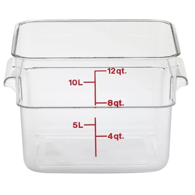 Cambro Camwear Camsquares Classic Food Storage Container - 12 QT - Clear Cambro Camwear Camsquares Classic Food Storage Container - 12 QT - Clear