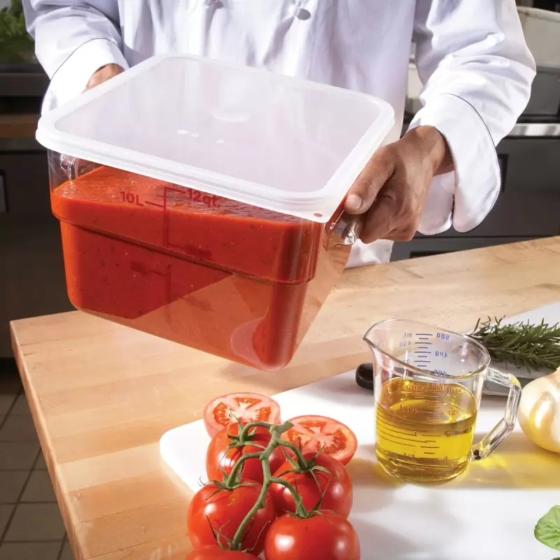 Cambro Camwear Camsquares Classic Food Storage Container - 12 QT - Clear Cambro Camwear Camsquares Classic Food Storage Container - 12 QT - Clear