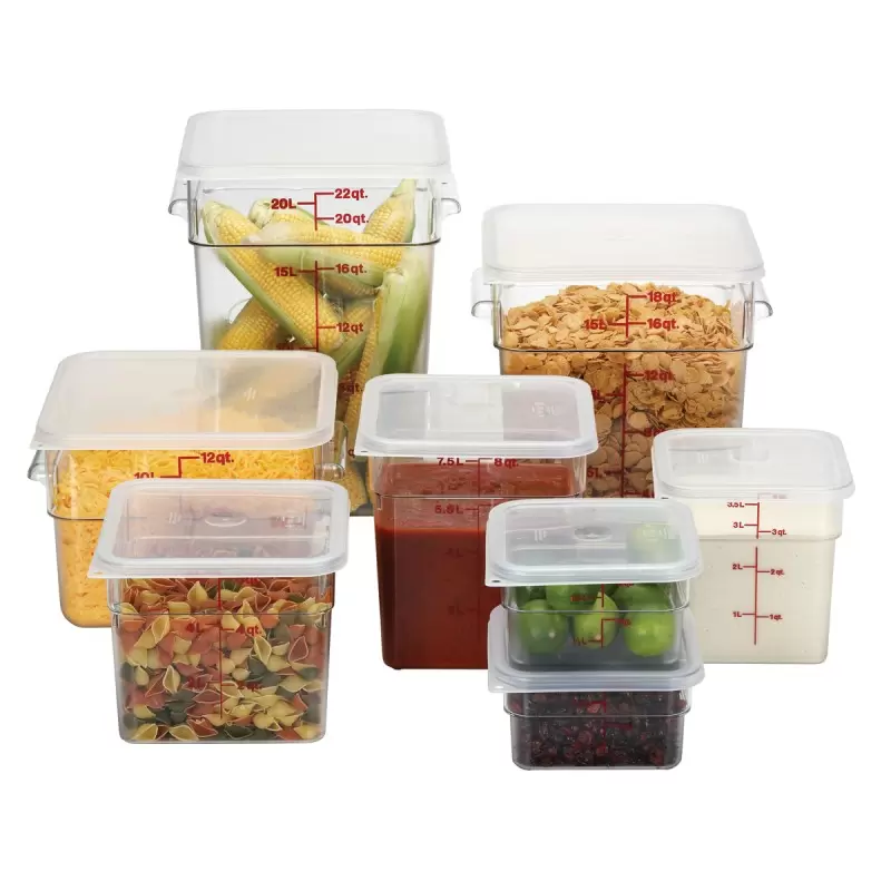 Cambro Camwear Camsquares Classic Food Storage Container - 12 QT - Clear Cambro Camwear Camsquares Classic Food Storage Container - 12 QT - Clear