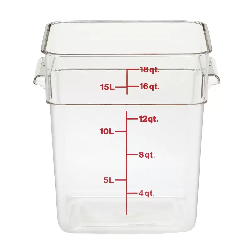 Cambro Camwear Camsquares Classic Food Storage Container - 18 QT - Clear Cambro Camwear Camsquares Classic Food Storage Container - 18 QT - Clear