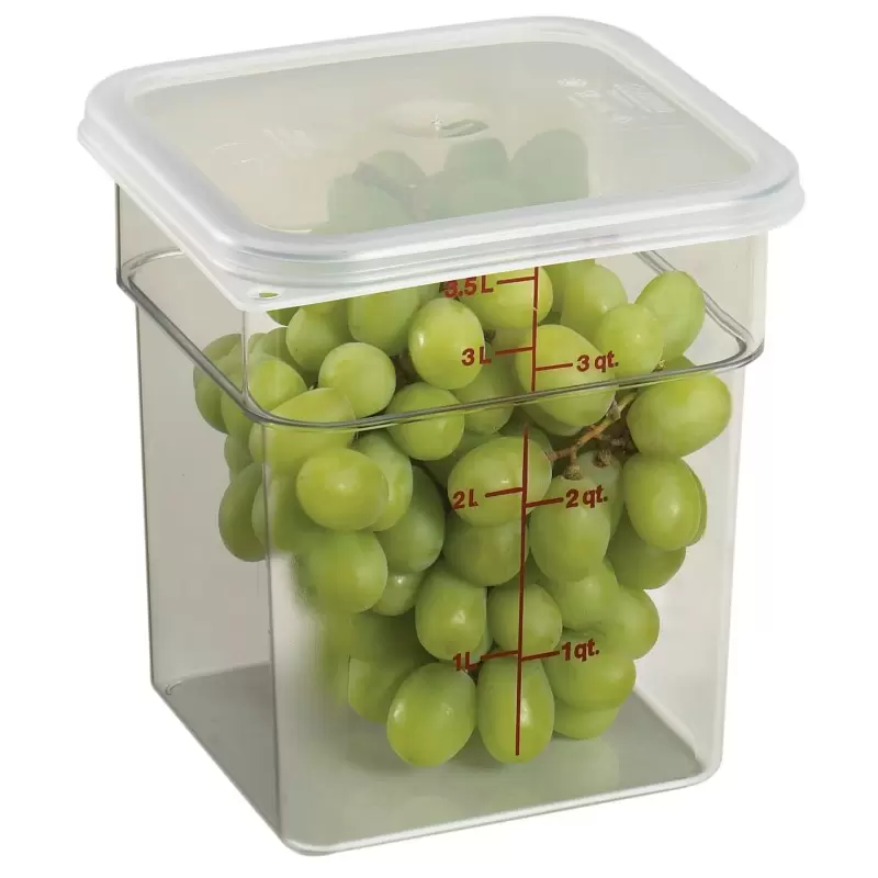 Cambro Camwear Camsquares Classic Food Storage Seal Cover Lids - Fits 2 qt and 4 qt - Translucent Cambro Camwear Camsquares Classic Food Storage Seal Cover Lids - Fits 2 qt and 4 qt - Translucent