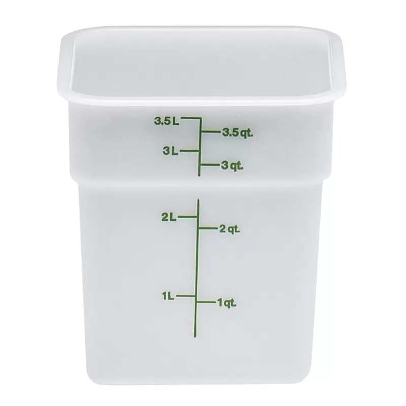 Cambro Classic Poly Camsquares Food Storage Container - 4 QT - Natural White Cambro Classic Poly Camsquares Food Storage Container - 4 QT - Natural White