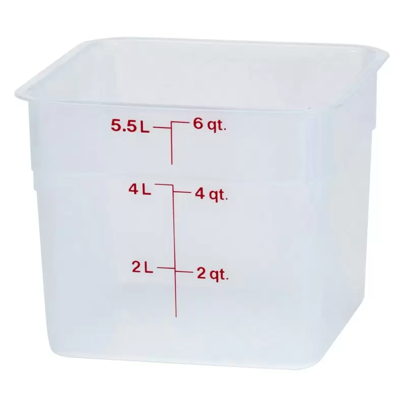 Cambro Classic Poly Camsquares Food Storage Container - 6 QT - Natural White Cambro Classic Poly Camsquares Food Storage Container - 6 QT - Natural White