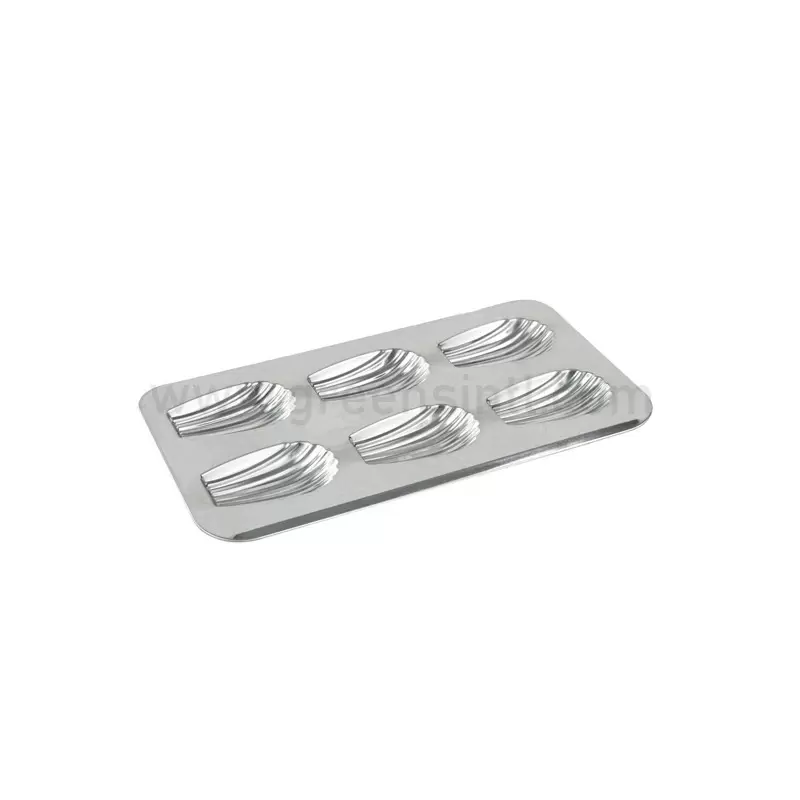Gobel Premium Tinplate Jumbo XXL Madeleine Baking Sheet - 6 cavity - 395mm x 200mm Gobel Premium Tinplate Jumbo XXL Madeleine Baking Sheet - 6 cavity - 395mm x 200mm