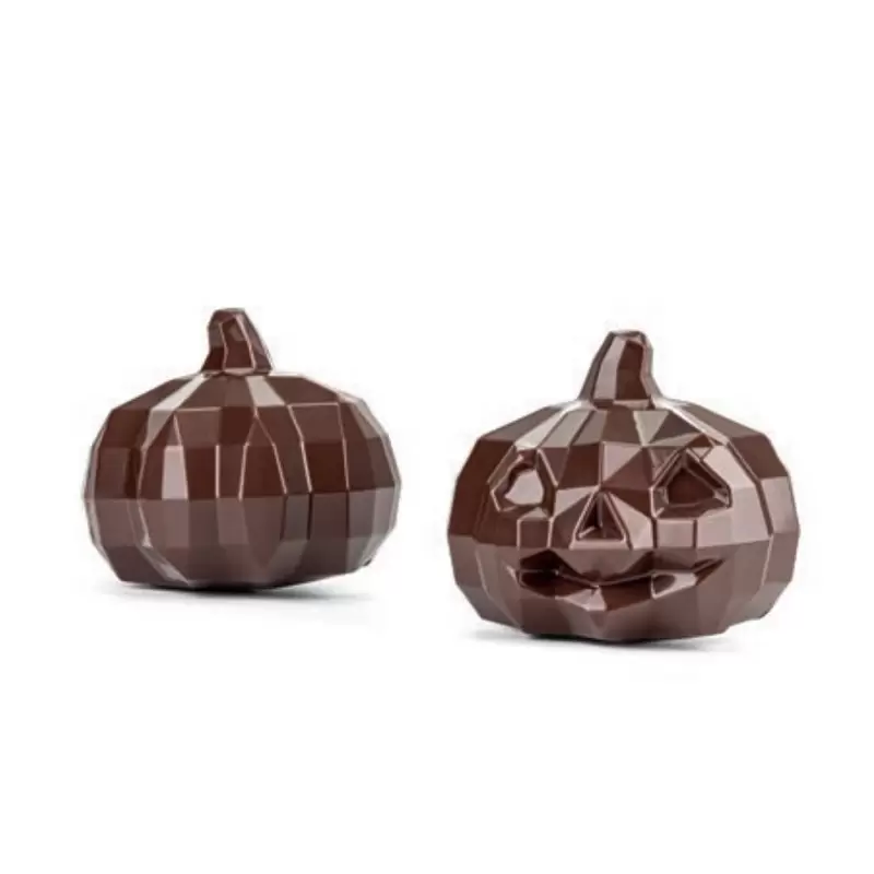 Professional Polycarbonate Jack Pumpkin Mold - 90mm x 89mm x h 77.5mm - 4 cavity - 120 gr - Martellato