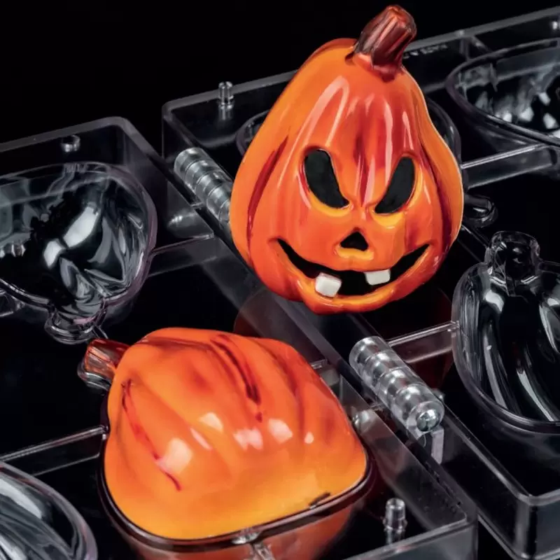 Professional Polycarbonate Bob Pumpkin Mold - 80mm x 78mm x h 105mm - 2 Mold Set - 45 gr Professional Polycarbonate Bob Pumpkin Mold - 80mm x 78mm x h 105mm - 2 Mold Set - 45 gr