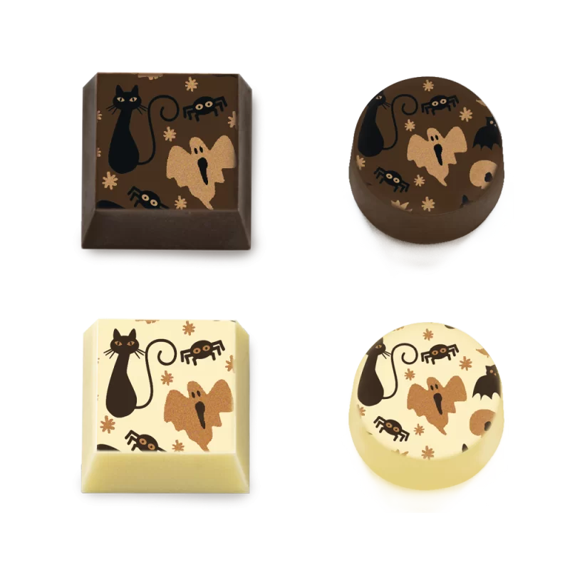 Creepy Time Halloween Chocolate Transfer Sheets - 300 mm x 400 mm - 10 sheets Creepy Time Halloween Chocolate Transfer Sheets - 300 mm x 400 mm - 10 sheets