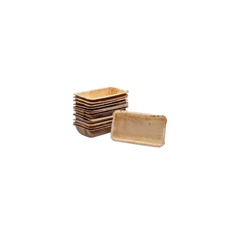Pastry Chef's Boutique PCB-01-22-18B 4x10 Palm Leaf Rectangle Tray ...