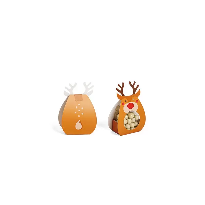 Christmas Reindeer Themed Small Confectionery Bags for candy and chocolates - 45 x 70 x 115 mm - pack of 48 Christmas Reindeer Themed Small Confectionery Bags for candy and chocolates - 45 x 70 x 115 mm - pack of 48