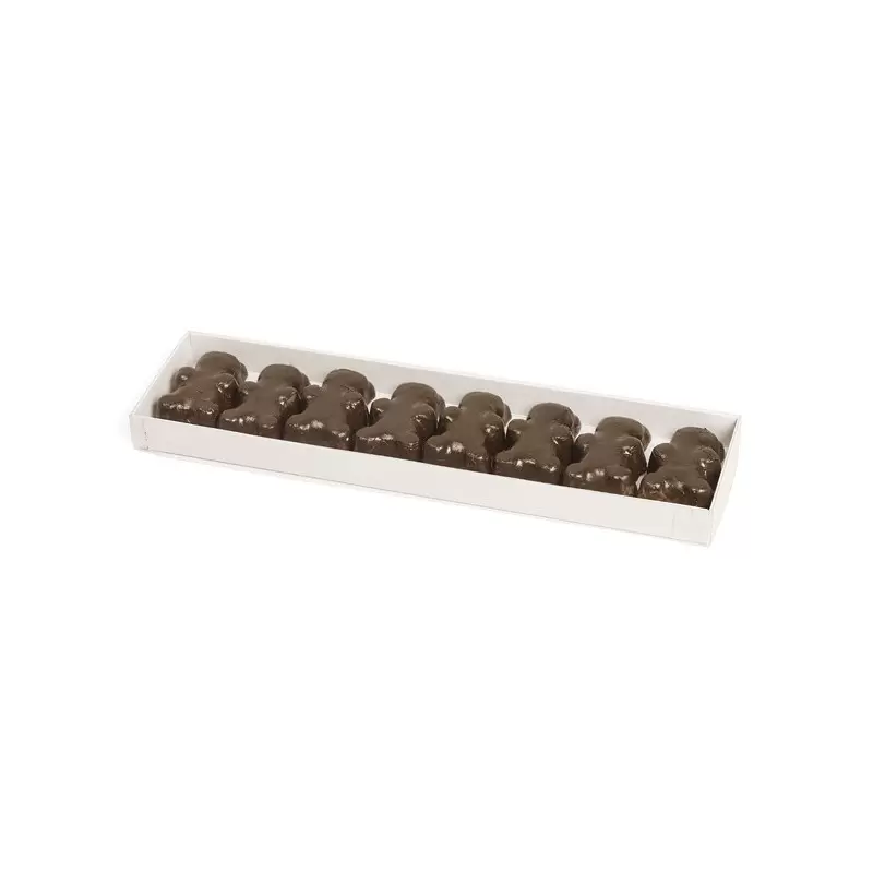 Deluxe White Confectionery Box with clear lid For Chocolate and Pretzels 291 x 71 x 21 mm - Pack of 36 Deluxe White Confectionery Box with clear lid For Chocolate and Pretzels 291 x 71 x 21 mm - Pack of 36
