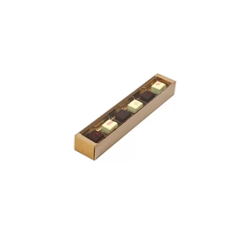 Deluxe Kraft Chocolate Confectionery Box with clear lid 234 x 42 x 30 mm - Pack of 48 Deluxe Kraft Chocolate Confectionery Box with clear lid 234 x 42 x 30 mm - Pack of 48