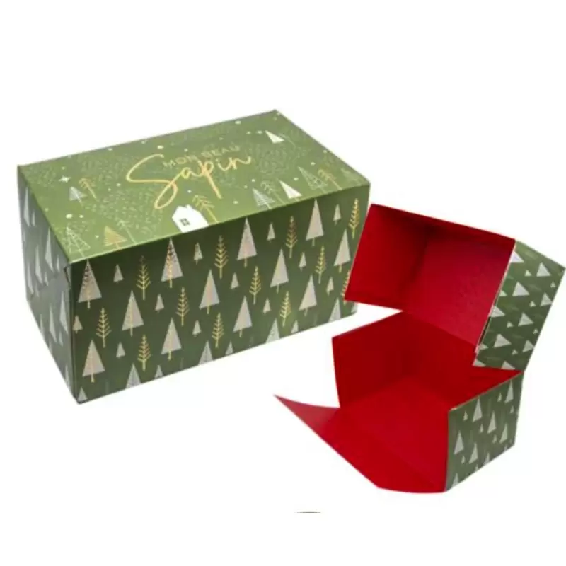 Deluxe Green Sapin Holiday Rectangle Dessert Buche Yule Log Cake Box - 200 mm x 115 mm x 105 mm - Pack of 25 Deluxe Green Sapin Holiday Rectangle Dessert Buche Yule Log Cake Box - 200 mm x 115 mm x 105 mm - Pack of 25
