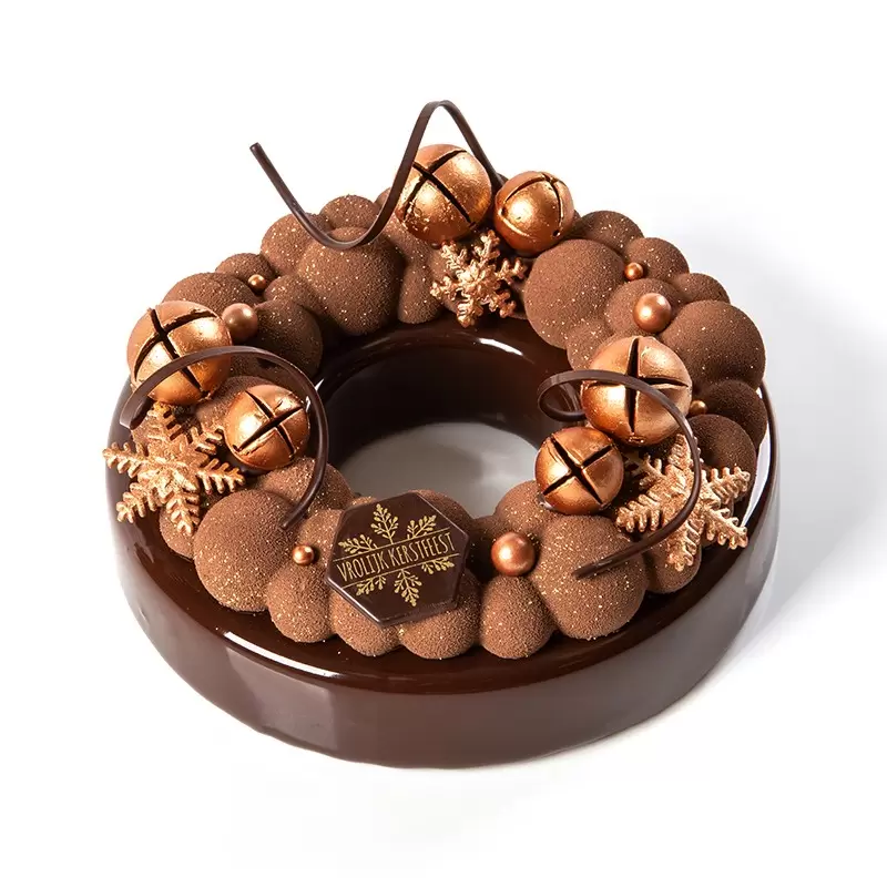 Belgian Chocolate Decoration- Merry Christmas - Dark - 120 pcs Belgian Chocolate Decoration- Merry Christmas - Dark - 120 pcs