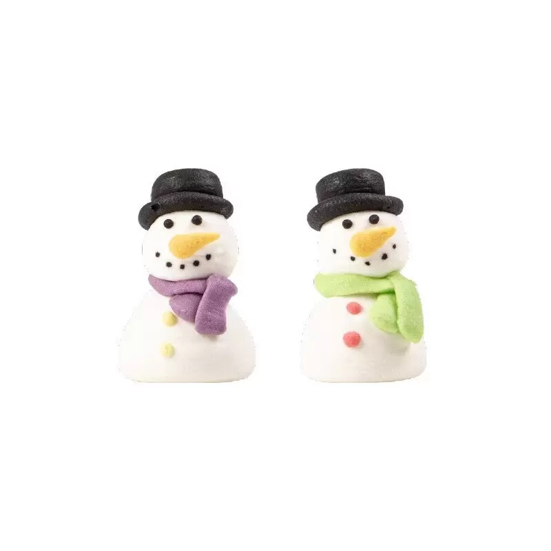 Royal Icing Sugar Decoration - Snowman - 42 pcs Royal Icing Sugar Decoration - Snowman - 42 pcs