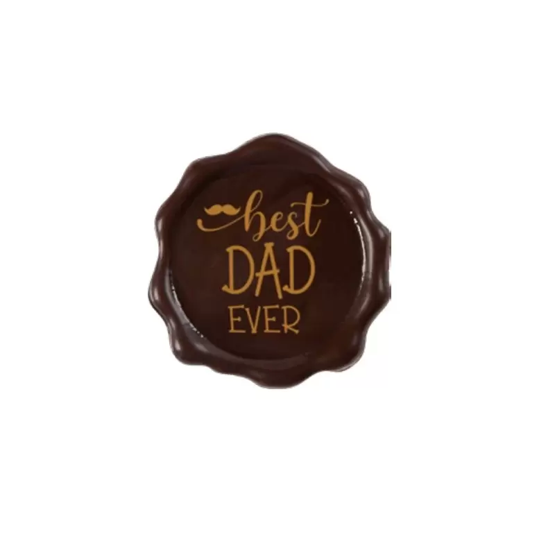 Belgian Chocolate Decoration- Best Dad Ever - Dark - 120 pcs Belgian Chocolate Decoration- Best Dad Ever - Dark - 120 pcs