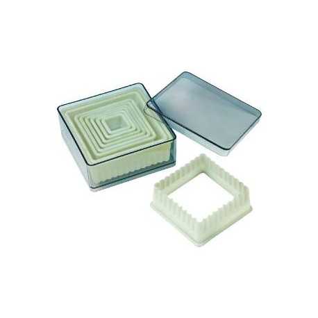 Fat Daddio's CKC-2051 Nylon & Fiberglass Cutter Set, Boxed, Square, 9 pc set Polyglass Cookie Cutters Fat Daddio's CKC-2051 Nylon & Fiberglass Cutter Set, Boxed, Square, 9 pc set Polyglass Cookie Cutters