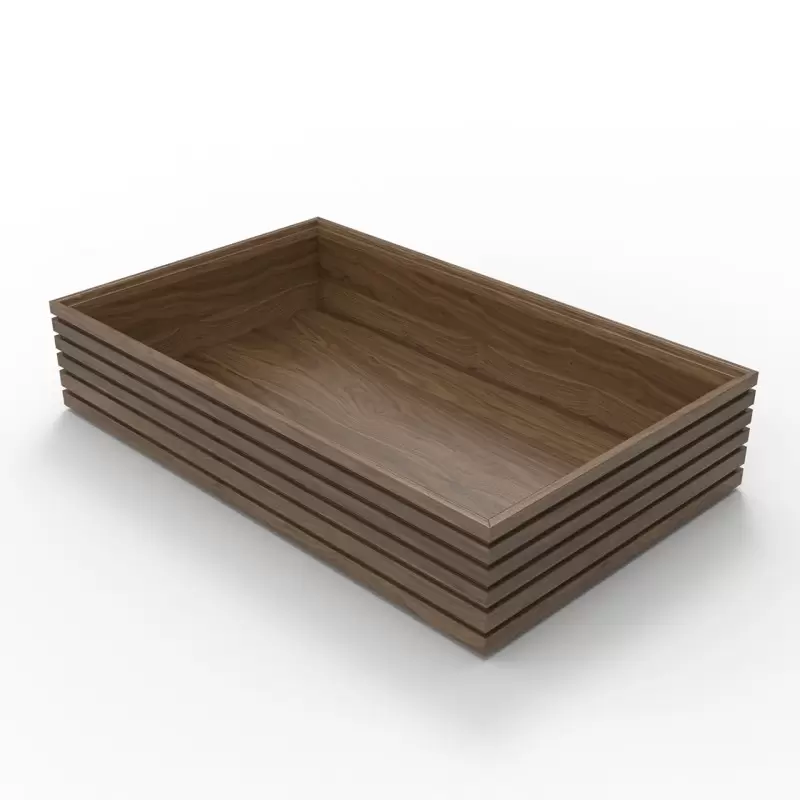 Craster BU_FF061 Craster Flow Walnut 1.1 Bento Tray 530 × 325 × 110 mm Craster BU_FF061 Craster Flow Walnut 1.1 Bento Tray 530 × 325 × 110 mm