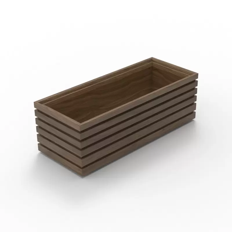 Craster BU_FF066 Craster Flow Walnut 1.8 Bento Tray 325 × 132 × 110 mm Craster BU_FF066 Craster Flow Walnut 1.8 Bento Tray 325 × 132 × 110 mm
