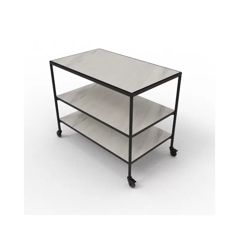Craster TO_MOD31_B4245 Craster Fare Trolley Black Marble White Marb... Craster TO_MOD31_B4245 Craster Fare Trolley Black Marble White Marb...