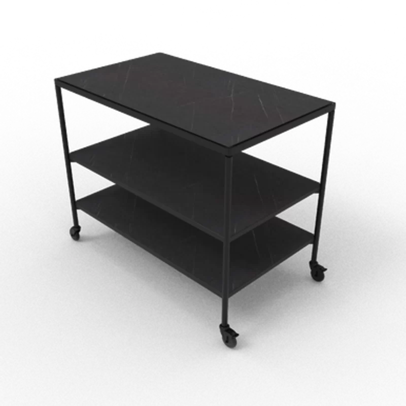 Craster TO_MOD31_B4245 Craster Fare Trolley Black Marble White Marb... Craster TO_MOD31_B4245 Craster Fare Trolley Black Marble White Marb...