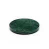 Craster BU_MP1709 Craster Tilt Round Green Marble Plinth 218ø × 25 mm