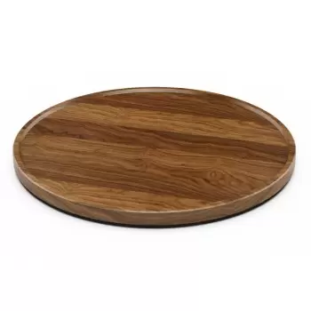 Craster Tilt Extra Large Round Walnut Plinth 400ø × 25 mm ​