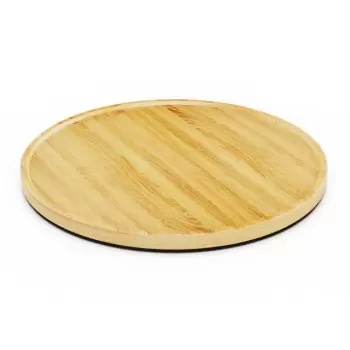 Craster Tilt Extra Large Round Oak Plinth 400ø × 25 mm ​