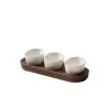 Craster SET_CSW Craster Walnut Porcelain condiment set 260 × 100 × ...