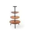 Craster BU_SF21346 Craster Alto Walnut Three Tier cake stand 325ø ×...