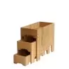 Craster RU_476_H Craster Rustic Narrow Oak Three Tier Stand