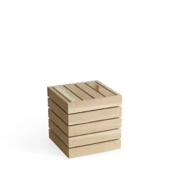Craster RU_334_B Craster Rustic Large Oak Box Riser 200 × 200 × 200 mm