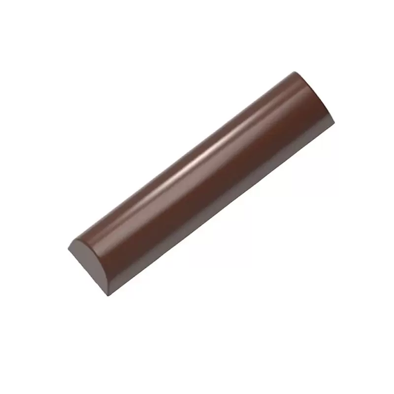 Polycarbonate Rounded Chocolate Snack Bar Mold - 80 mm x 18 mm x 16 mm - 15 cavity - 21.1gr Polycarbonate Rounded Chocolate Snack Bar Mold - 80 mm x 18 mm x 16 mm - 15 cavity - 21.1gr