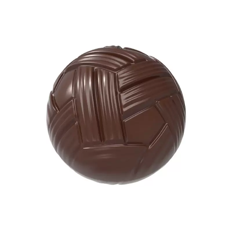 Polycarbonate Sepak Takraw Rattan Ball Chocolate Praline Double Model Mold - 26.50 mm x 26.50 mm x 13.25 mm - 24 cavity - 5.5gr Polycarbonate Sepak Takraw Rattan Ball Chocolate Praline Double Model Mold - 26.50 mm x 26.50 mm x 13.25 mm - 24 cavity - 5.5gr