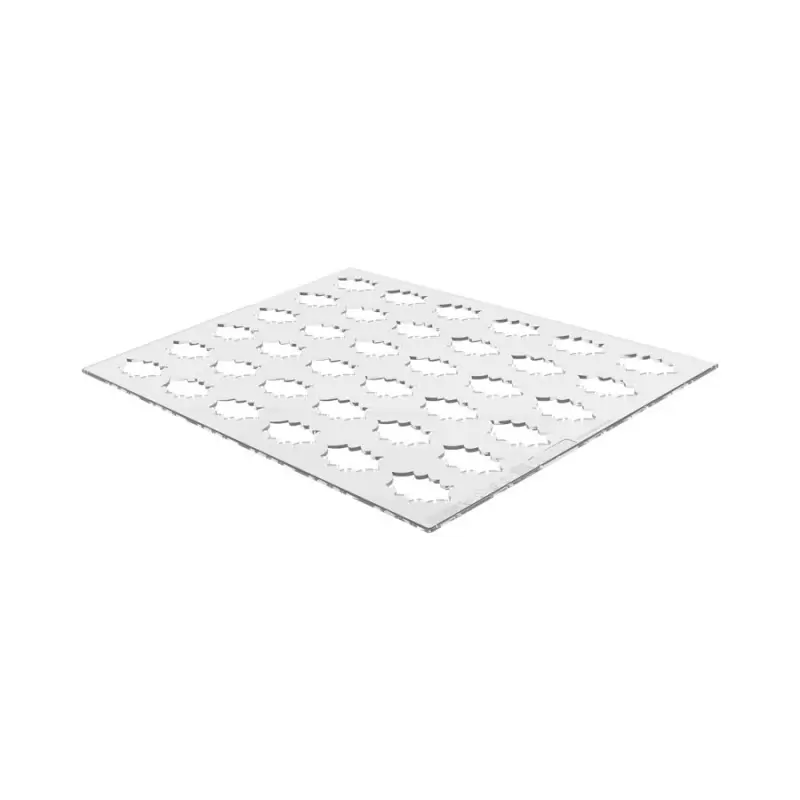 Silikomart Entremet Holly Chablon Mat - 40 mm x 22.6 mm x h 2 mm - 36 cavity - 1.2ml - Silikomart Professional