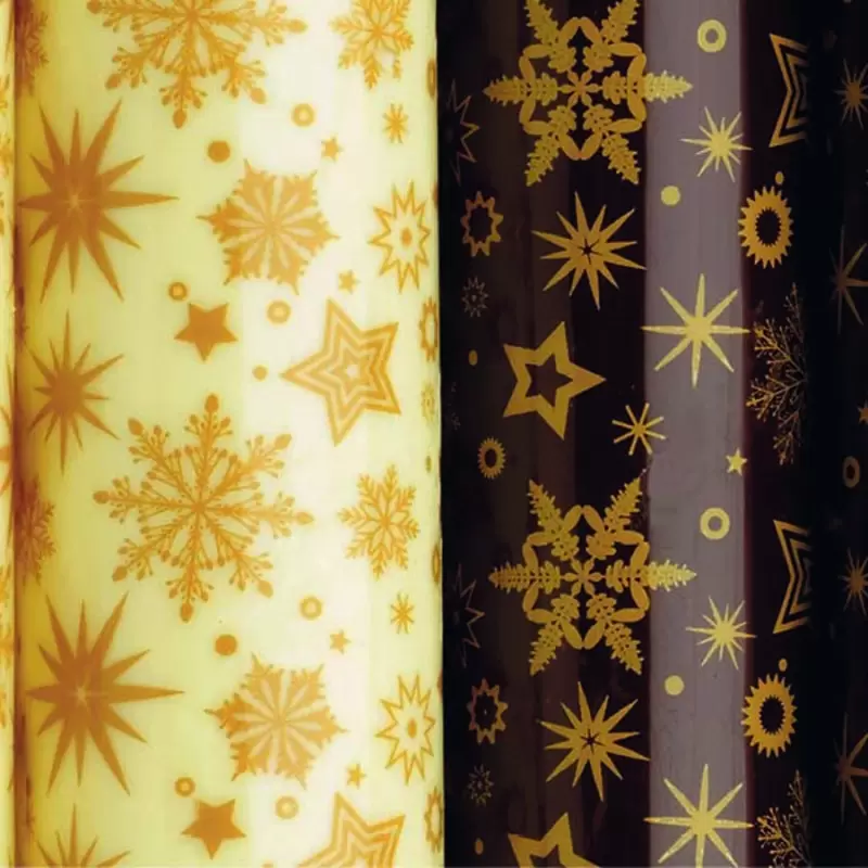 Chocolate Transfer Sheets - Gold Star Snowflakes - Pack of 10 Sheets - 340 x 265 mm Chocolate Transfer Sheets - Gold Star Snowflakes - Pack of 10 Sheets - 340 x 265 mm