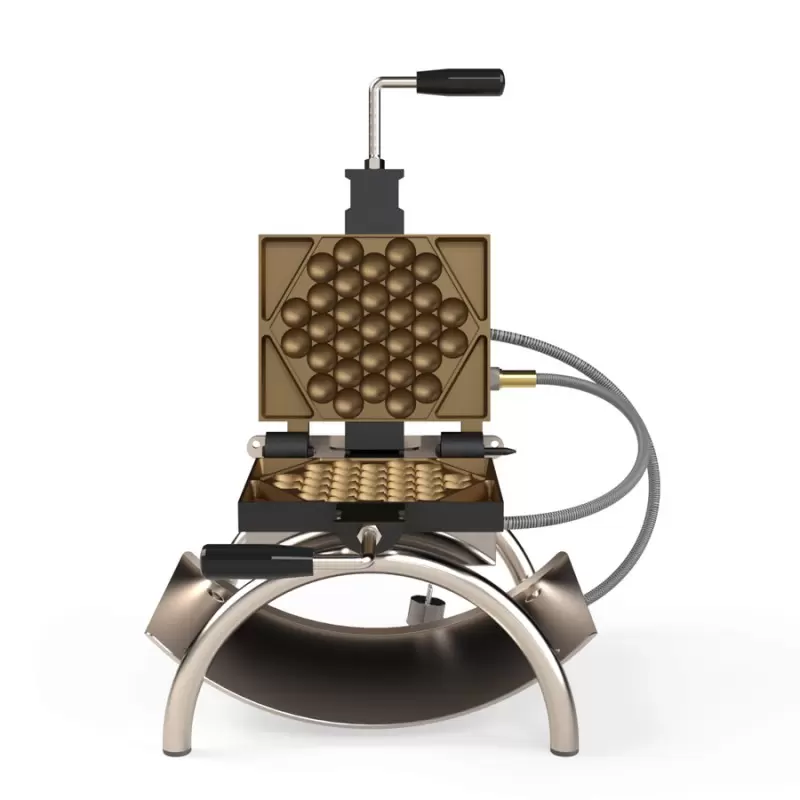 Belgian High Quality Cast Iron Electric Waffle Iron for Bubbles Waffles - 1 Waffle Belgian High Quality Cast Iron Electric Waffle Iron for Bubbles Waffles - 1 Waffle
