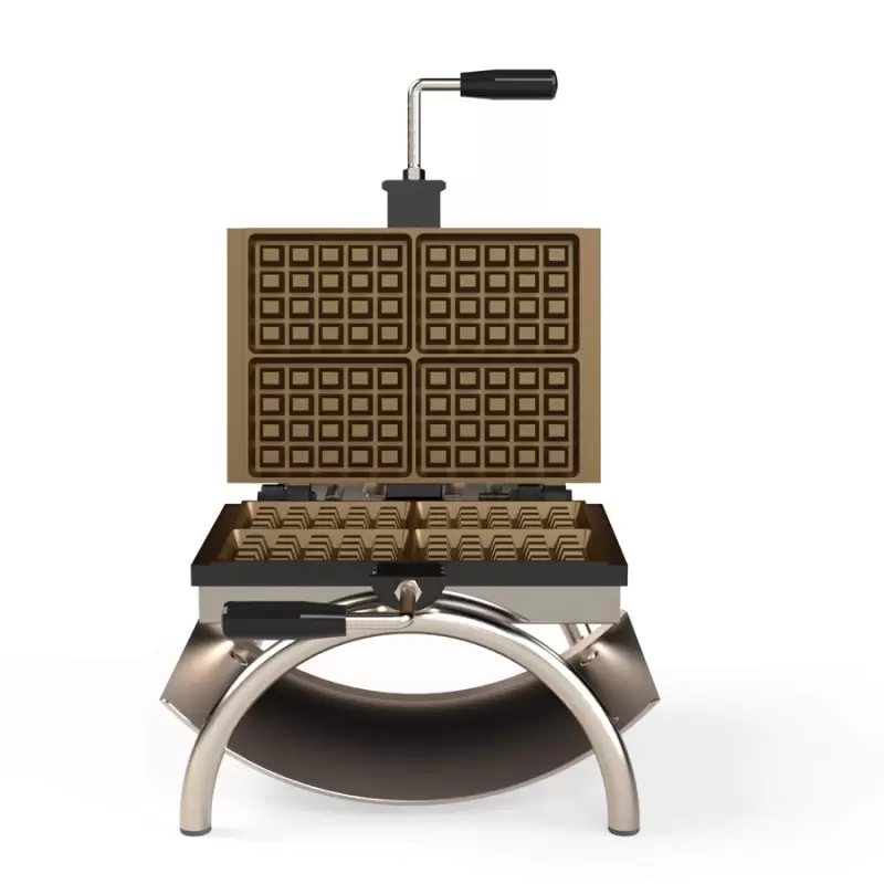Belgian High Quality Cast Iron Electric Liege Waffle Iron for 4 Liege waffles - 4x5 teeth. Belgian High Quality Cast Iron Electric Liege Waffle Iron for 4 Liege waffles - 4x5 teeth.