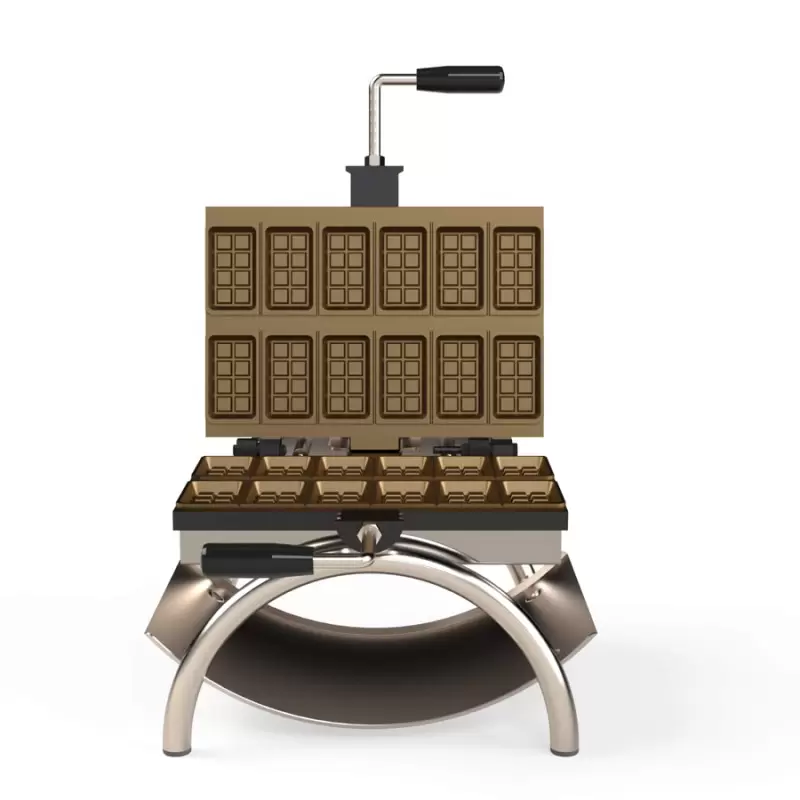 Belgian High Quality Cast Iron Electric Fruit Waffle Iron for 12 fruit waffles - 2x4 teeth. Belgian High Quality Cast Iron Electric Fruit Waffle Iron for 12 fruit waffles - 2x4 teeth.