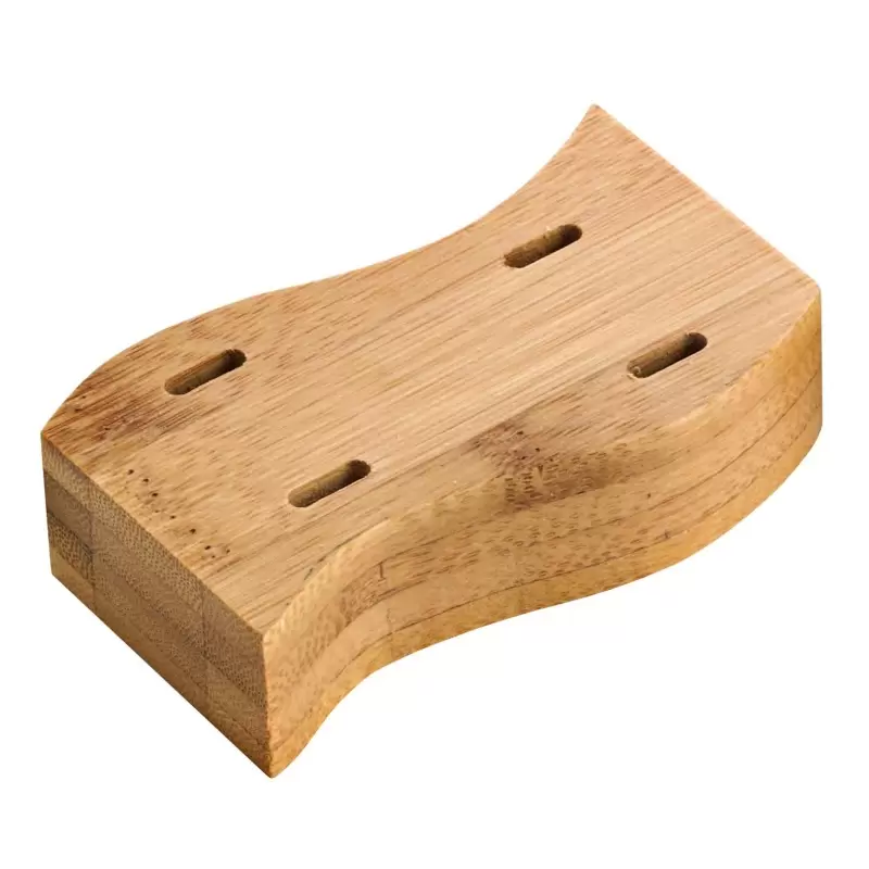 PacknWood 4 Holes Thick Bamboo Paddle Picks Holder - 3.2 x 1.6 x 0.8'' - 10 pcs PacknWood 4 Holes Thick Bamboo Paddle Picks Holder - 3.2 x 1.6 x 0.8'' - 10 pcs