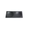 PacknWood Mini Black Bamboo Plate 2 Compartments - 4.7 x 2.4'' - 96 pcs