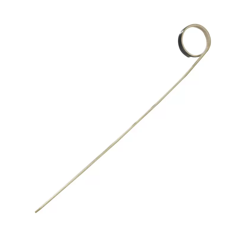 PacknWood Rond Black Bamboo Skewer With Side Twist - 7.1'' - 2000 pcs PacknWood Rond Black Bamboo Skewer With Side Twist - 7.1'' - 2000 pcs