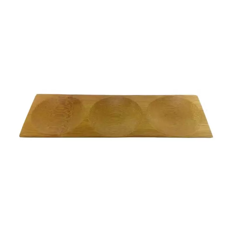 PacknWood Bamboo Three Compartment Dish - 0.25oz 7.1 x 2.4 x 0.4'' Compa - 96 pcs PacknWood Bamboo Three Compartment Dish - 0.25oz 7.1 x 2.4 x 0.4'' Compa - 96 pcs