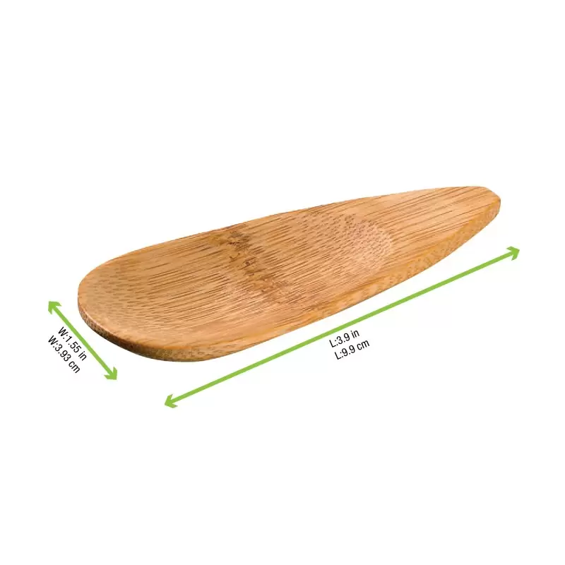 PacknWood Bamboo Mini Dish / Tasting Spoon - 3.9'' - 144 pcs PacknWood Bamboo Mini Dish / Tasting Spoon - 3.9'' - 144 pcs