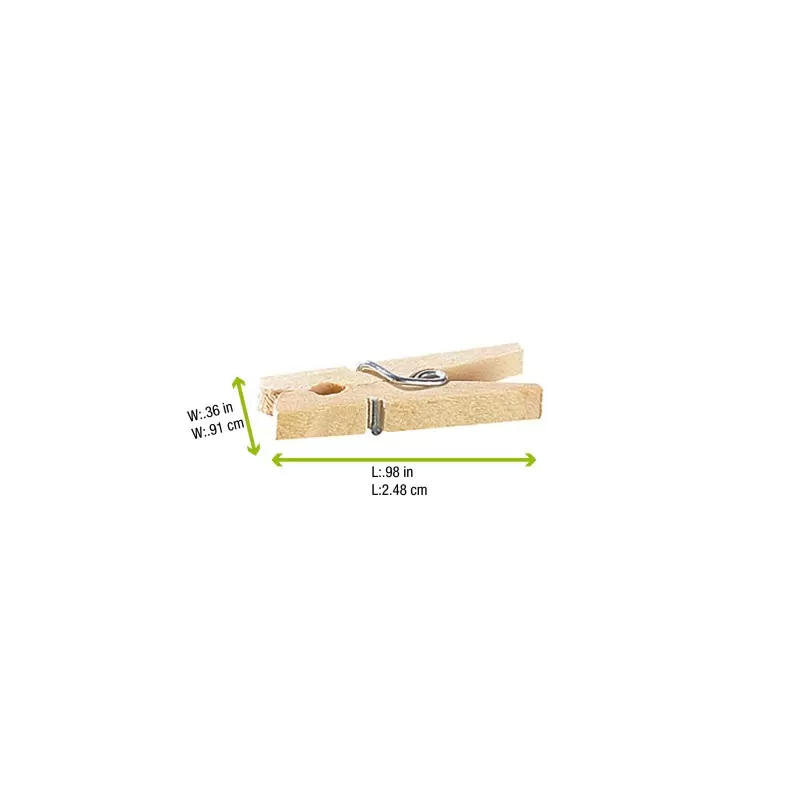 PacknWood Mini Wooden Clothespin Accessory For Cones And Boats - 1'' - 2000 pcs PacknWood Mini Wooden Clothespin Accessory For Cones And Boats - 1'' - 2000 pcs